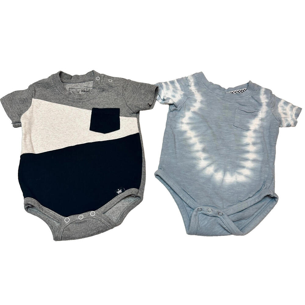 Littlest Prince & Sovereign Code LA Bodysuit Baby Boy Size 9M Bundle of2 Tie Dye